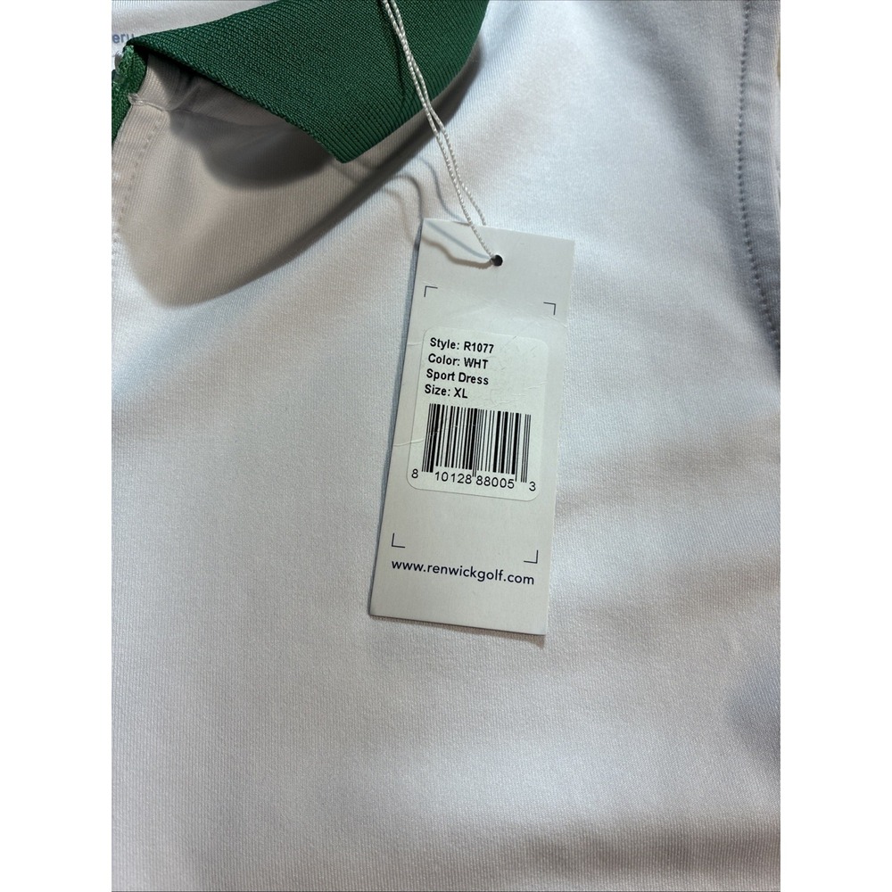 Renwick Dress Womens XL White Sport Polo Golf Pockets 1/2 Zip Sporty Tennis NWT - Picture 3 of 9